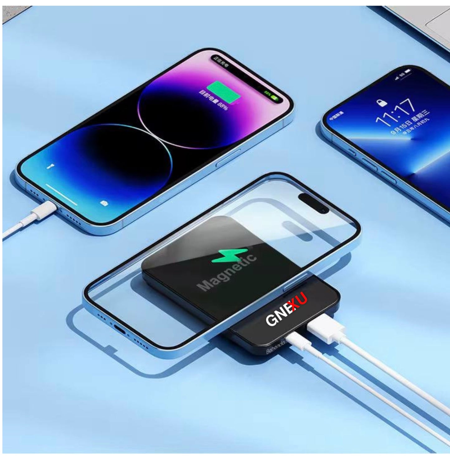 GNEXU Magnetic Power Bank-10000mAh|22.5w Fast Charging