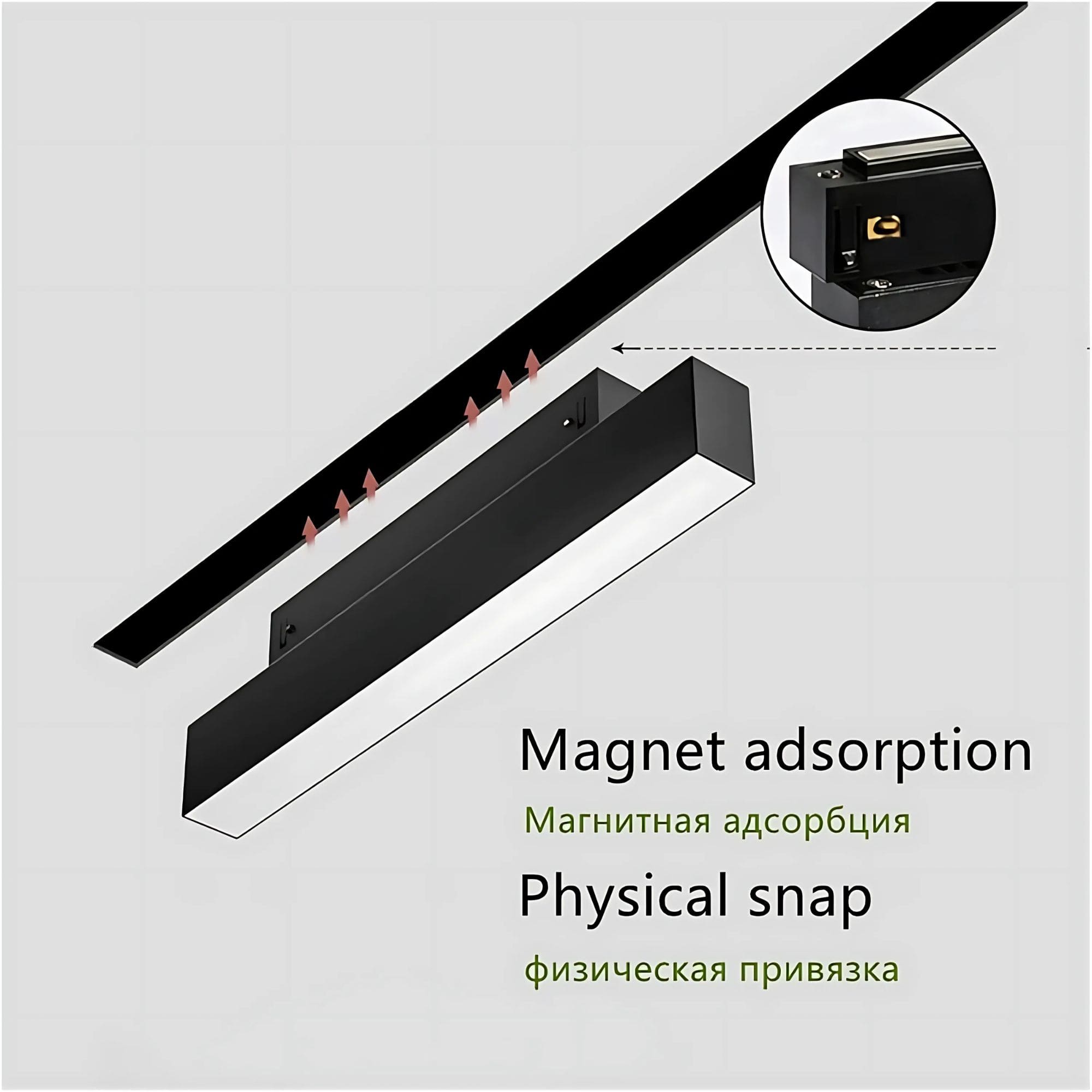 GNEXU Smart Magnetic Track Light – 20W | Dimmable | 3 CCT (3000K-4000K-6000K)