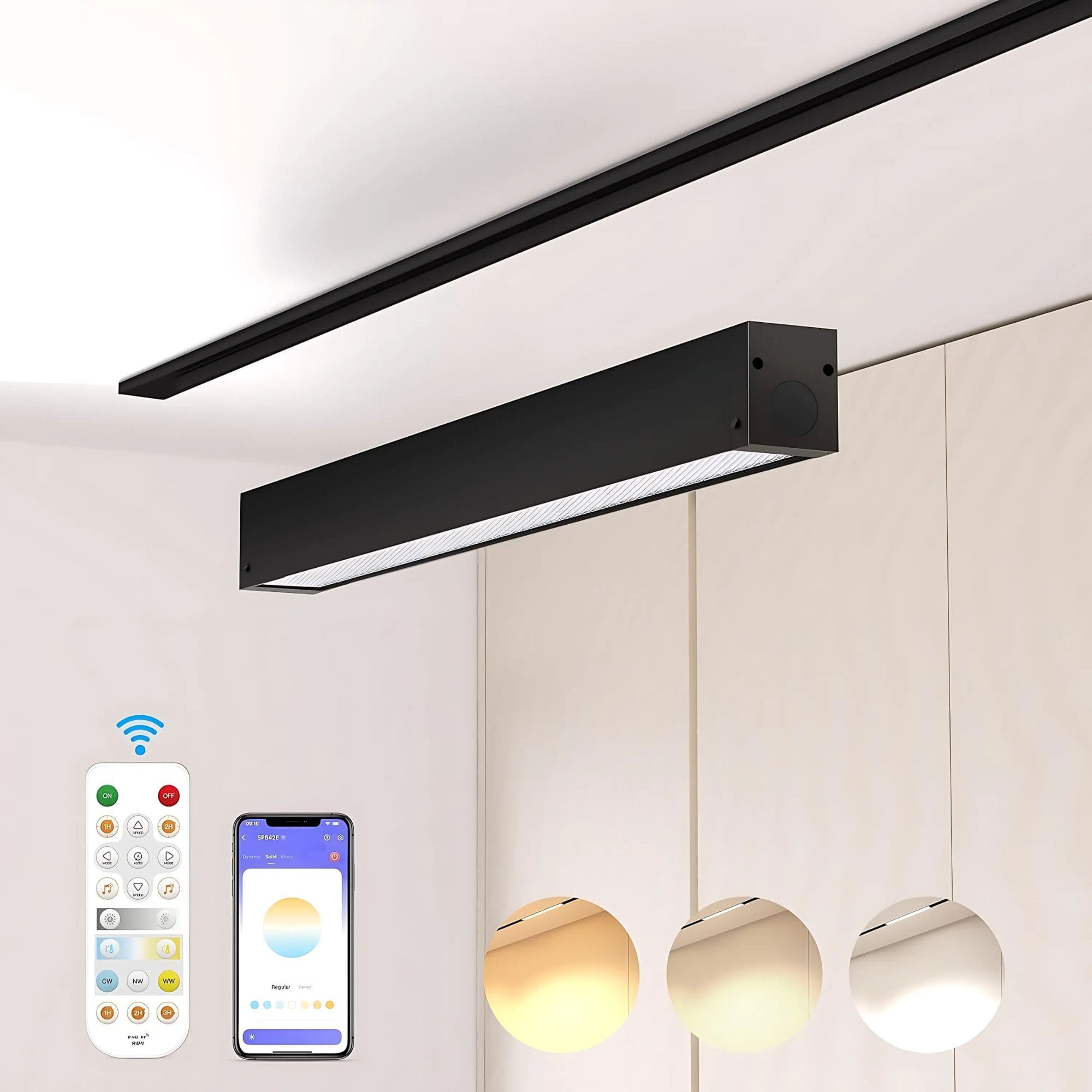 GNEXU Smart Magnetic Track Light – 20W | Dimmable | 3 CCT (3000K-4000K-6000K)