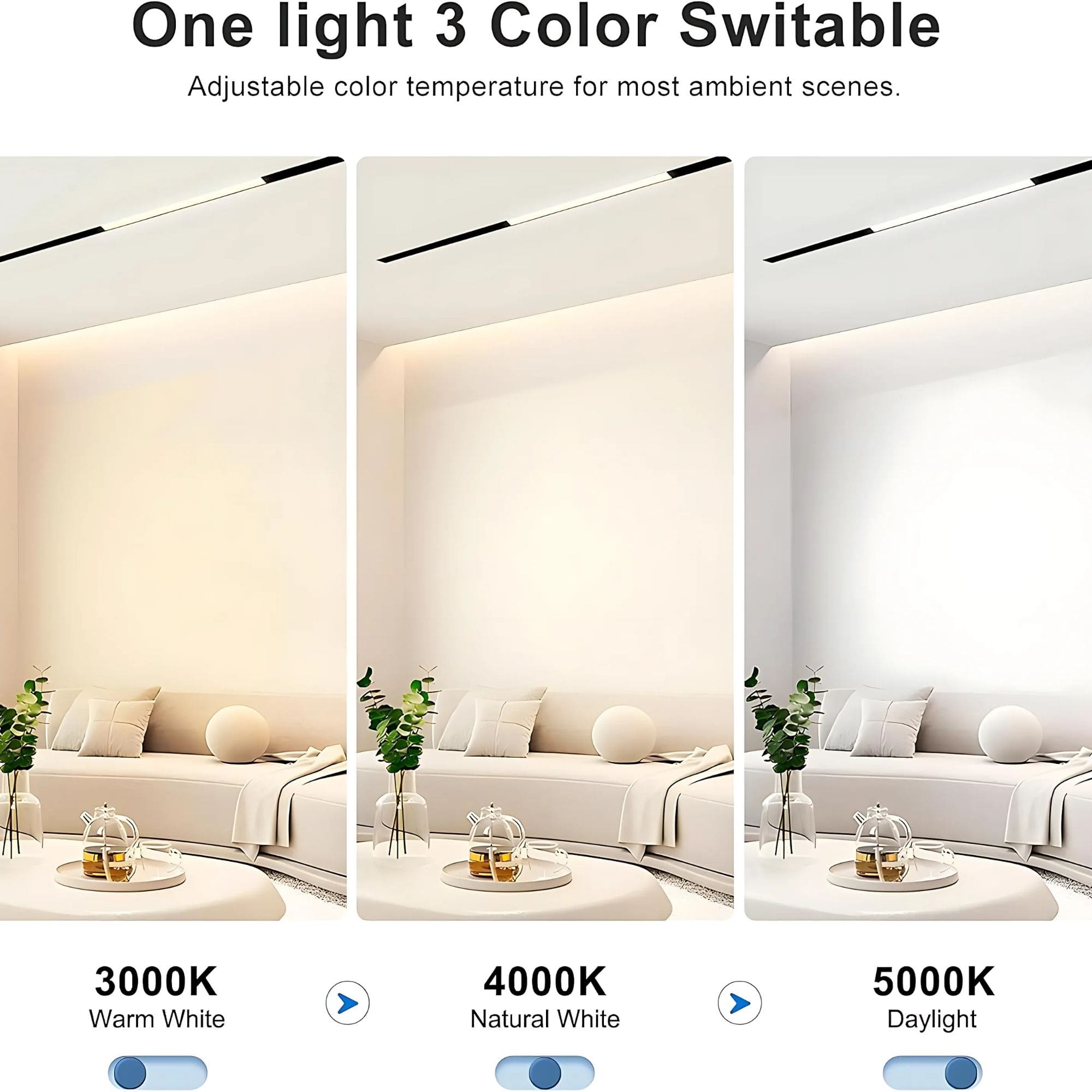 GNEXU Smart Magnetic Track Light – 20W | WiFi Control | Adjustable COB LED