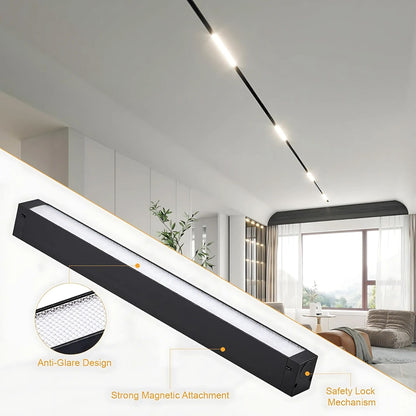 GNEXU Smart Magnetic Track Light – 20W | Dimmable | 3 CCT (3000K-4000K-6000K)