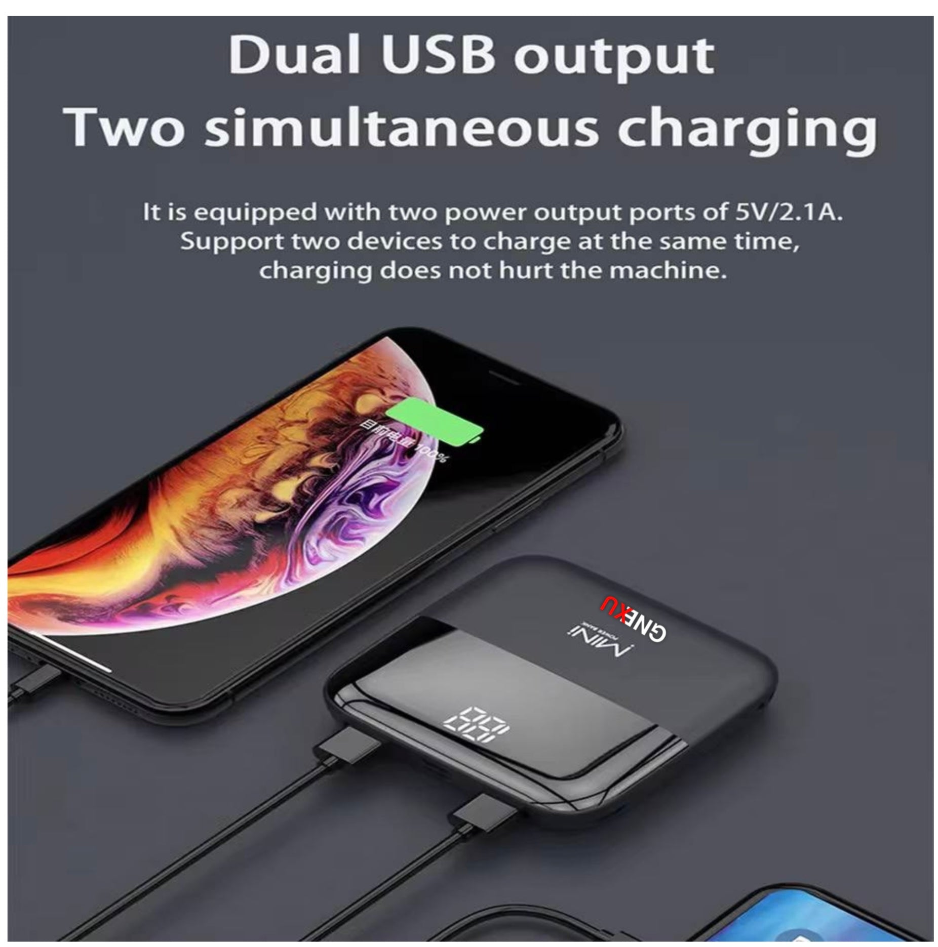 GNEXU© Mini Power Bank 10000mAh